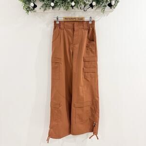 Jordan’s Women’s Cargo Ankle Zip Baggy Pant Rust Retro Size XS ZZ-628